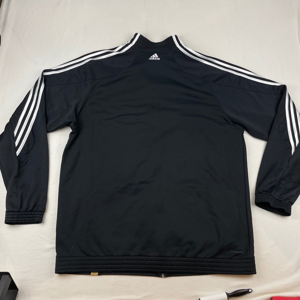Adidas Climalite Top Ten Basketball Track Jacket Mens 2XL Black Gold Full Zip - Picture 9 of 11